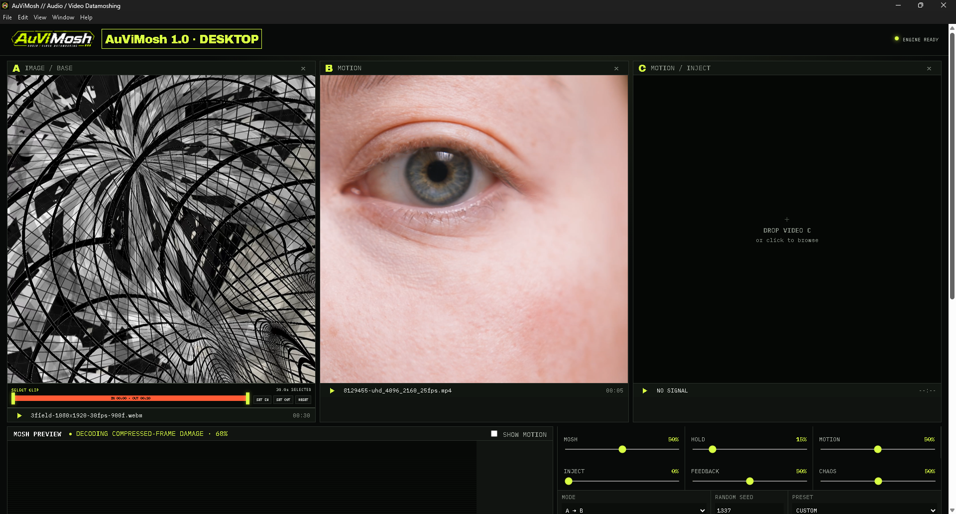 AuViMosh interface