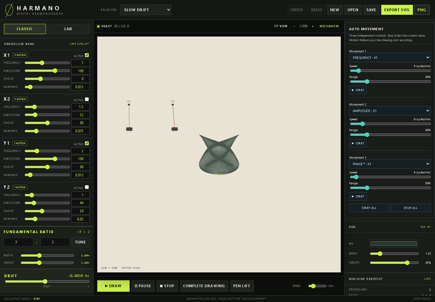 Harmano interface