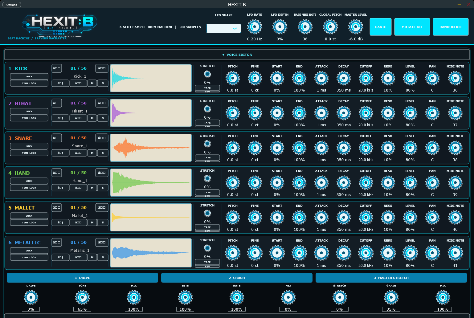 HEXIT:B interface