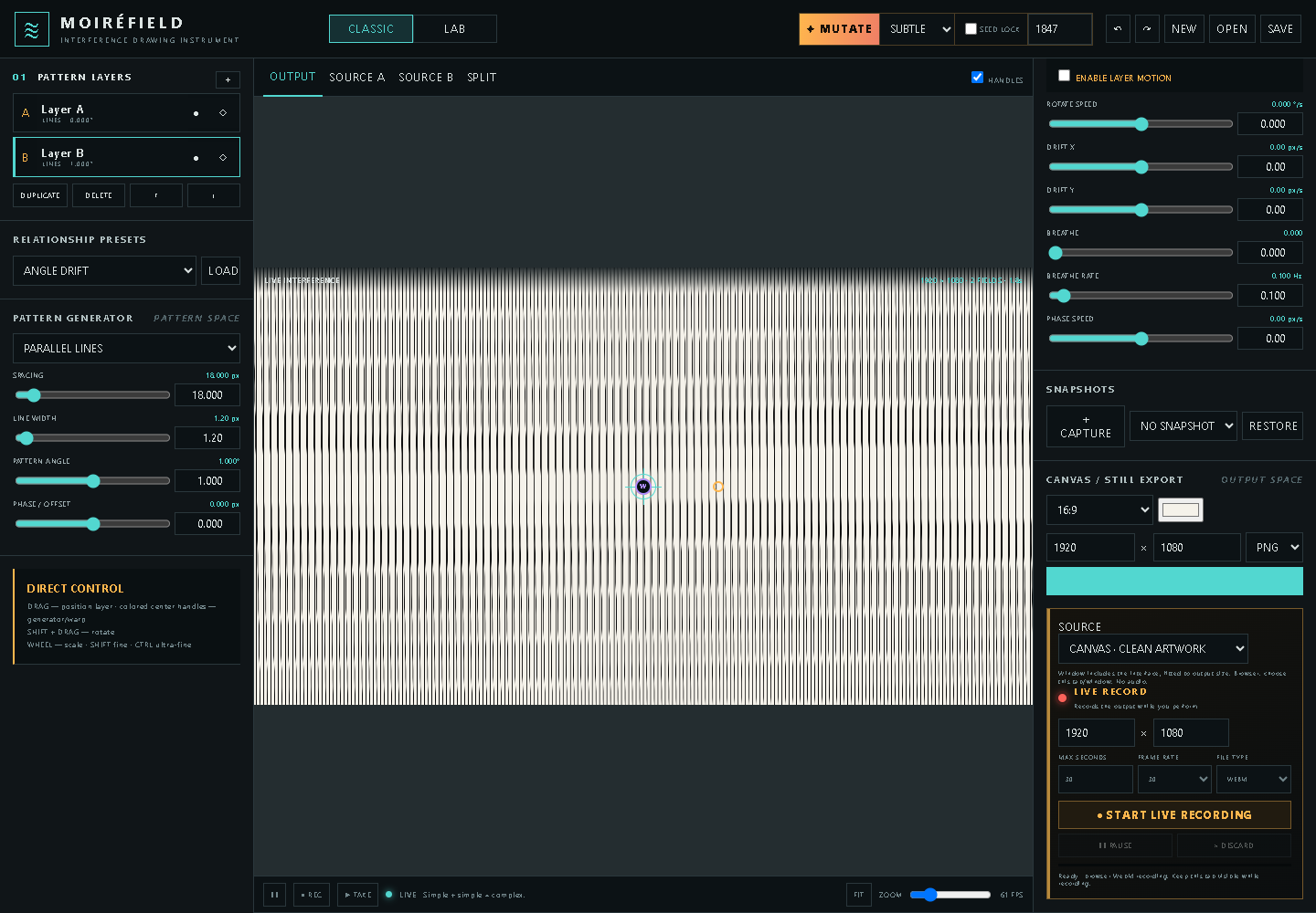 MoiréField interface