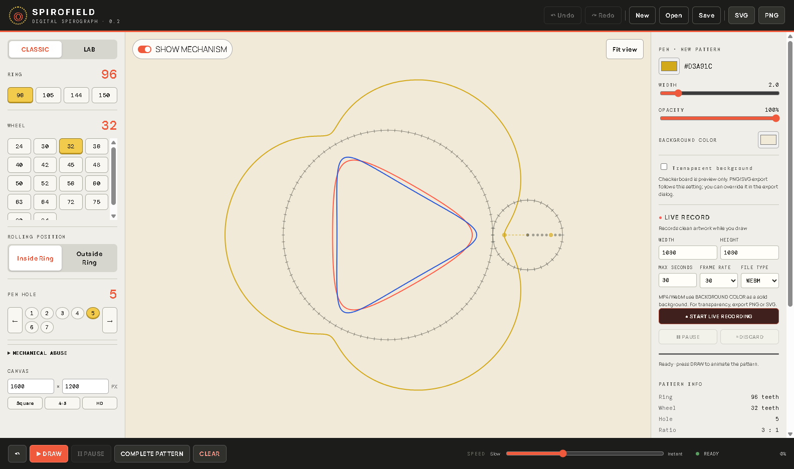 SpiroField interface